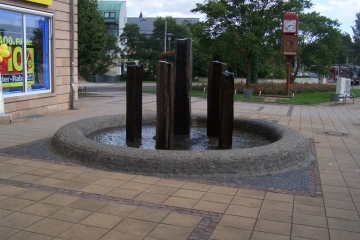Brunnen in der König-Heinrich-Straße in Merseburg im Saalekreis